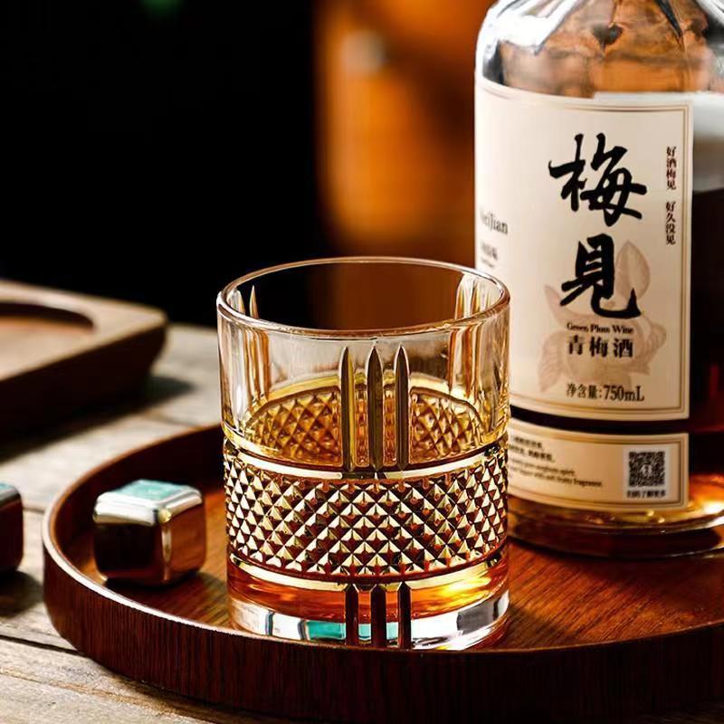 Whisky Beer And Wine - Gobelet à Whisky en verre doré