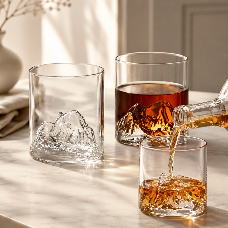 Wine Beer And Liquor - Verre à whisky Guanshan, verre Glacier