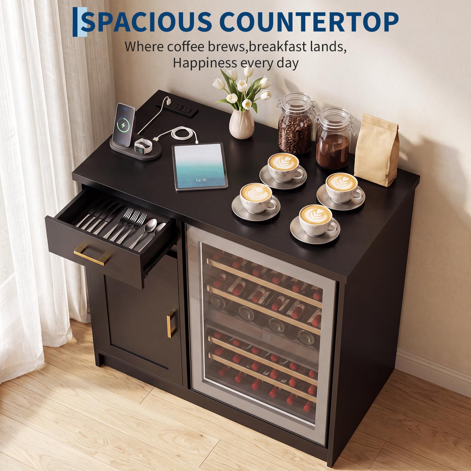 Meuble bar à vin style farmhou - Wine Beer Refrigerator avis et prix